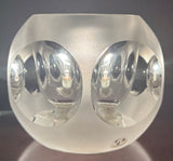 1970s Peill & Putzler Frosted Circular Glass Table Lamp