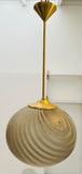 1970s German Putzler Gold Tinted Glass Hanging Light