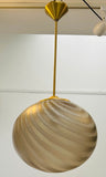 1970s German Putzler Gold Tinted Glass Hanging Light