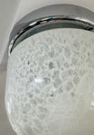 1970s German Putzler Mottled Glass & Chrome Flush Mount