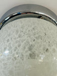 1970s German Putzler Mottled Glass & Chrome Flush Mount