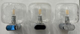 1970s German Chrome & Bubble Glass Wall Lights 3 Available
