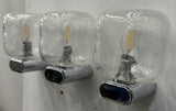 1970s German Chrome & Bubble Glass Wall Lights 3 Available