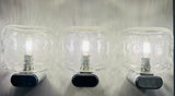 1970s German Chrome & Bubble Glass Wall Lights 3 Available