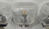 1970s German Chrome & Bubble Glass Wall Lights 3 Available