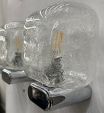 1970s German Chrome & Bubble Glass Wall Lights 3 Available