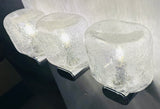 1970s German Chrome & Bubble Glass Wall Lights 3 Available