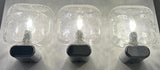 1970s German Chrome & Bubble Glass Wall Lights 3 Available