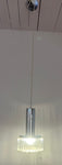 1970s German Staff Leuchten Chrome & Glass Pendant Light