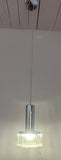 1970s German Staff Leuchten Chrome & Glass Pendant Light