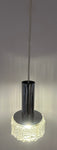 1970s German Staff Leuchten Chrome & Glass Pendant Light