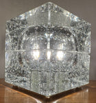 1970s German Ice Glass Table Lamp by Müller & Zimmer