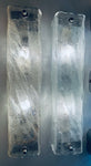 Pair of 1970s Iced Glass German Kaiser Wall Lights