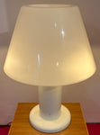 1970s Italian Guzzini White Lacquered Metal Table Lamp