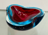 1970s Italian Murano Sommerso Art Glass Bowl