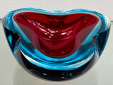 1970s Italian Murano Sommerso Art Glass Bowl