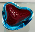 1970s Italian Murano Sommerso Art Glass Bowl