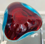 1970s Italian Murano Sommerso Art Glass Bowl