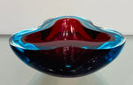 1970s Italian Murano Sommerso Art Glass Bowl