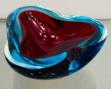 1970s Italian Murano Sommerso Art Glass Bowl