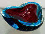 1970s Italian Murano Sommerso Art Glass Bowl