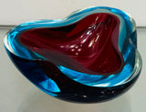 1970s Italian Murano Sommerso Art Glass Bowl