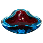 1970s Italian Murano Sommerso Art Glass Bowl