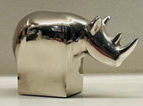 1970s Japanese Dansk Silver Plate Rhino Figurine