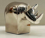 1970s Japanese Dansk Silver Plate Rhino Figurine