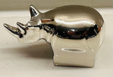 1970s Japanese Dansk Silver Plate Rhino Figurine