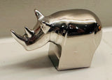 1970s Japanese Dansk Silver Plate Rhino Figurine