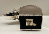 1970s Japanese Dansk Silver Plate Rhino Figurine