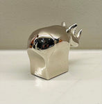 1970s Japanese Dansk Silver Plate Rhino Figurine