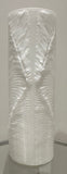 1970s Peill & Putzler White "Feather" Cylindrical Vase