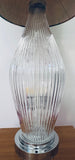 1970s German Retro Ribbed Illuminated Glass Floor Lamp