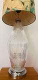 1970s German Retro Ribbed Illuminated Glass Floor Lamp