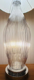 1970s German Retro Ribbed Illuminated Glass Floor Lamp