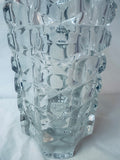 1970s French Faceted Luminarc Glass Vase