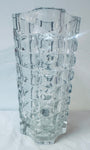 1970s French Faceted Luminarc Glass Vase