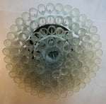 1970s German Doria Tubular Glass & Brass Flush Mount