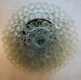 1970s German Doria Tubular Glass & Brass Flush Mount