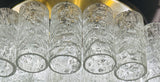 1970s German Doria Tubular Glass & Brass Flush Mount