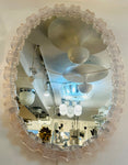 1970s German Honsel Illuminated Clear Acrylic Wall Mirror