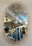 1970s German Honsel Illuminated Clear Acrylic Wall Mirror