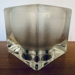 1970s German Peill & Putzler Frosted Cube Glass Table Lamp