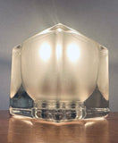 1970s German Peill & Putzler Frosted Cube Glass Table Lamp