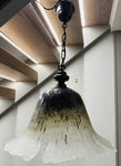 1970s German Putzler Glass Flower Pendant Light