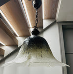 1970s German Putzler Glass Flower Pendant Light