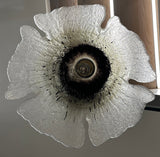 1970s German Putzler Glass Flower Pendant Light