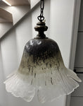 1970s German Putzler Glass Flower Pendant Light